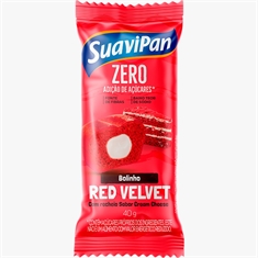 Bolinho Suavipan Sem Adição de Açúcares Sabor Red Velvet com Recheio de Cream Cheese - 3x40g